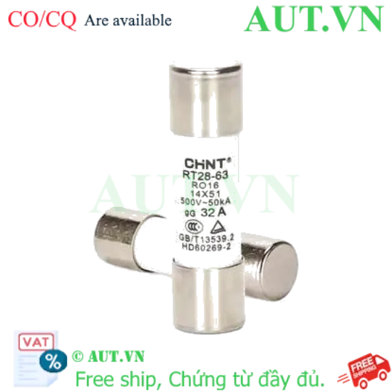 Ảnh của Cầu chì hình ống CHINT RT28-63 32A gG/gL 
