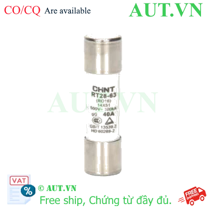 Ảnh của Cầu chì hình ống CHINT RT28-63 40A gG/gL 