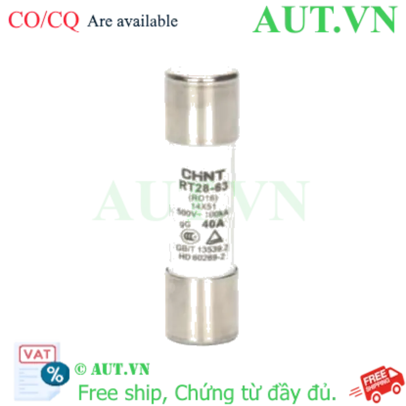 Ảnh của Cầu chì hình ống CHINT RT28-63 40A gG/gL 