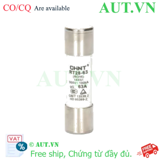 Ảnh của Cầu chì hình ống CHINT RT28-63 63A gG/gL 