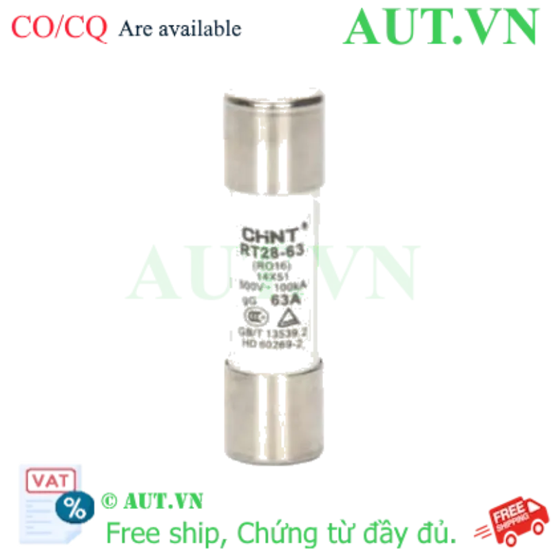 Ảnh của Cầu chì hình ống CHINT RT28-63 63A gG/gL 