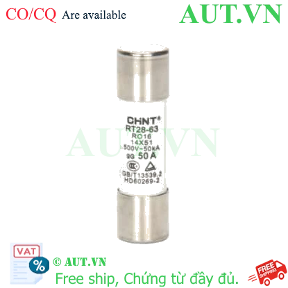 Ảnh của Cầu chì hình ống CHINT RT28-63 50A gG/gL 