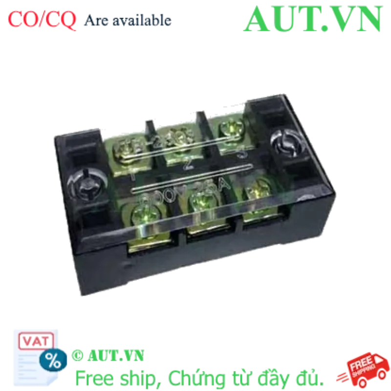 Ảnh của Cầu Đấu Khối CHINT TB-2503 (3 Cực, 25A, 600V) - Chống Cháy, Chuẩn IEC