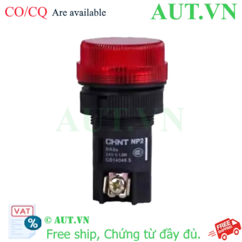 Ảnh của Đèn Báo CHINT NP2-EV164 24VAC D22 Màu Đỏ - LED Siêu Sáng, Chuẩn IEC