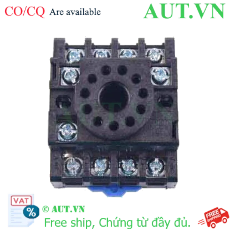 Ảnh của Đế Rơ Le CHINT CZF11A-E - 11 Chân Pin Tròn, 10A, Lắp Thanh Ray DIN Chính Hãng