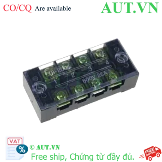 Ảnh của Cầu Đấu Điện Chint TB-2504 4 Cực 25A | Chống Cháy, Lắp Bề Mặt, Chính Hãng AUT VN