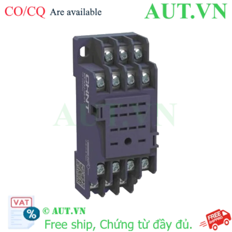 Ảnh của Đế Relay Trung Gian CHINT RS-NXJ-4Z/C1 | 14 Chân Pin Dẹt, 3A, Chống Rung