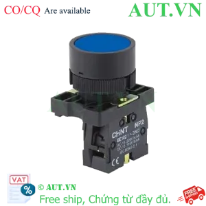 Ảnh của Nút Nhấn Nhả CHINT NP2-EA62 | D22, 1NC, Màu Xanh | Chính Hãng AUT VN