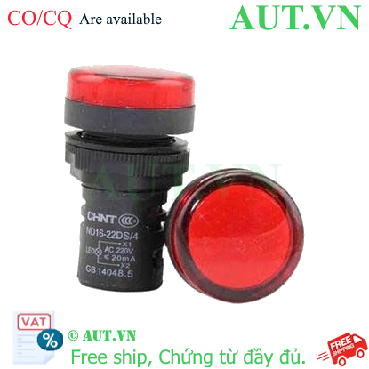 Ảnh của Đèn tín hiệu ND16-22DS/4 220V RED CHINT - Đỏ - Giá rẻ