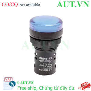 Ảnh của Đèn Báo CHINT ND16-22DS/4 220V Blue - LED Siêu Sáng, Phi 22mm, Đầu Chìm