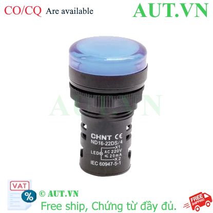 Ảnh của Đèn báo CHINT ND16-22DS/4 220V BLU phi 22