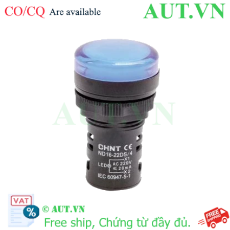 Ảnh của Đèn báo CHINT ND16-22DS/4 220V BLU phi 22