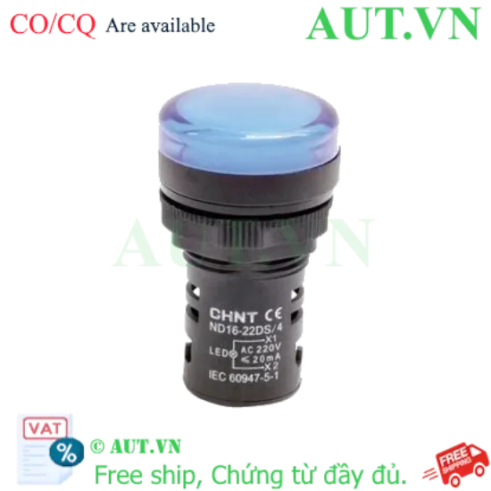 Ảnh của Đèn báo CHINT ND16-22DS/4 220V BLU phi 22