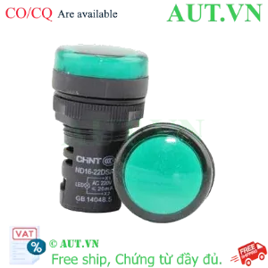 Ảnh của Đèn Báo LED CHINT ND16-22DS/4 220V Xanh Lá - Phi 22mm, Đầu Chìm, Chính Hãng AUT VN