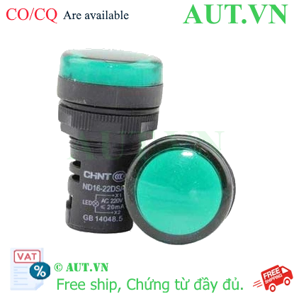 Ảnh của Đèn báo CHINT ND16-22DS/4 220V GRN phi 22