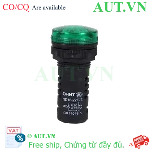 Ảnh của Đèn Báo CHINT ND16-22C/2 24V Xanh Lá | LED Siêu Sáng, Phi 22mm, Chuẩn IP65
