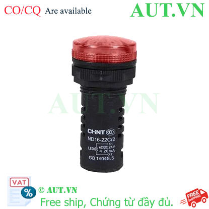 Ảnh của Đèn báo CHINT ND16-22C/2 24V RED phi 22