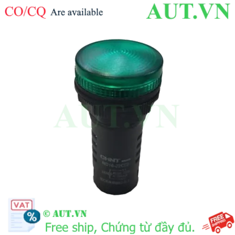 Ảnh của Đèn Báo Pha CHINT ND16-22C/2 220V (Xanh Lá) - LED, Phi 22, IP65