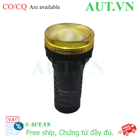 Ảnh của Đèn báo CHINT ND16-22C/2 220V Vàng - Phi 22mm, LED Siêu Sáng, Chống Nước IP65