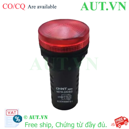 Ảnh của ND16-22CS/2 24V RED công tắc đèn báo CHINT 24V RED phi 22