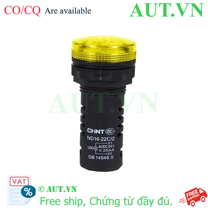 Ảnh của Đèn báo CHINT ND16-22C/2 24V YEL phi 22