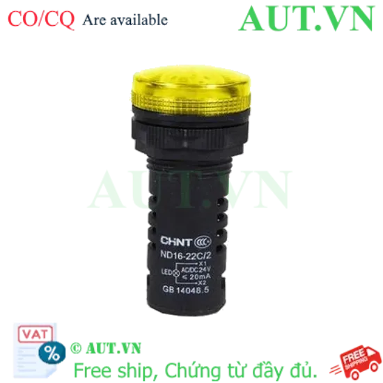 Ảnh của Đèn báo CHINT ND16-22C/2 24V YEL phi 22