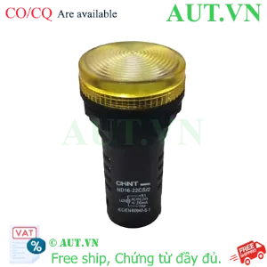 Ảnh của Đèn Báo CHINT ND16-22CS/2 24V Vàng - LED Siêu Sáng, Phi 22mm, IP65