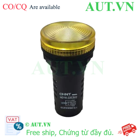 Ảnh của Đèn báo CHINT ND16-22CS/2 - Phi 22, 24VAC/VDC, LED Vàng Chính Hãng