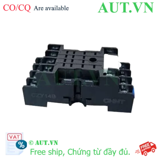 Ảnh của Đế Rơ Le CHINT CZY14B 14 Chân - Lắp Thanh Ray DIN, Đấu Nối Bắt Vít