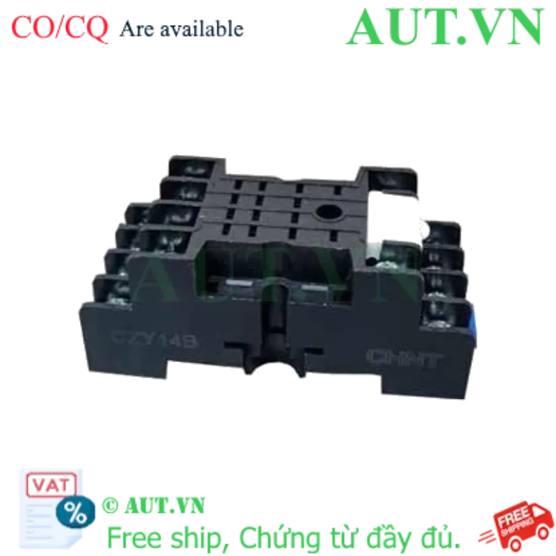 Ảnh của Đế Rơ Le CHINT CZY14B 14 Chân - Lắp Thanh Ray DIN, Kết Nối Bắt Vít, Nhựa Chống Cháy