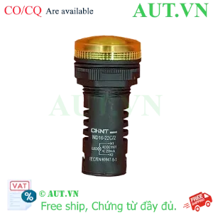 Ảnh của Đèn Báo Tín Hiệu CHINT ND16-22C/2 110V Màu Vàng - LED Siêu Sáng, IP65, Phi 22mm