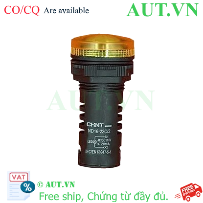 Ảnh của Đèn báo CHINT ND16-22C/2 110V YEL phi 22