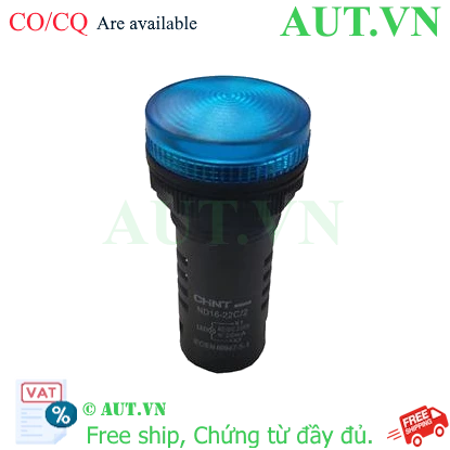 Ảnh của Đèn báo CHINT ND16-22C/2 220V BLU phi 22