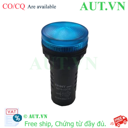Ảnh của Đèn Báo CHINT ND16-22C/2 220V BLU - Phi 22mm, Đèn LED Xanh Da Trời, Chống Nước IP65