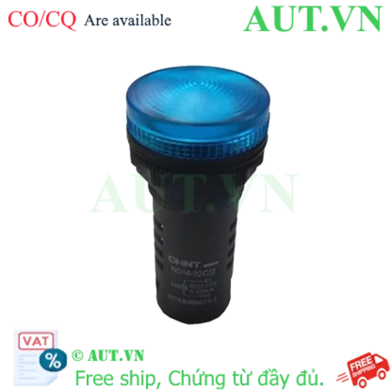 Ảnh của Đèn Báo CHINT ND16-22C/2 220V Xanh Blue - LED Siêu Sáng, Phi 22mm, IP65