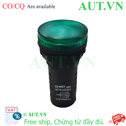 Ảnh của Đèn báo CHINT ND16-22CS/2 24V GRN - Xanh lá cây