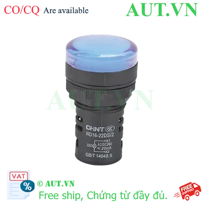Ảnh của Đèn báo CHINT ND16-22DS/2 24V BLU phi 22