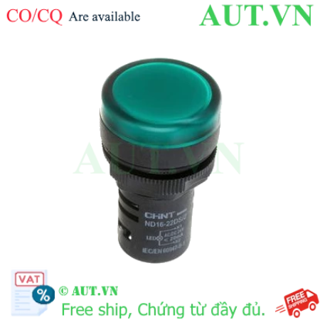 Ảnh của Đèn báo ND16-22DS/2 24V GRN Chint - Xanh lá cây - D22mm