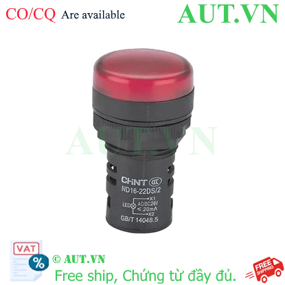 Ảnh của Đèn báo ND16-22DS/2 24V RED CHINT- Led đỏ - Chính hãng
