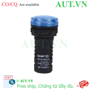 Ảnh của Đèn Báo CHINT ND16-22C/2 24V BLU - LED Xanh Siêu Sáng, Phi 22mm, IP65