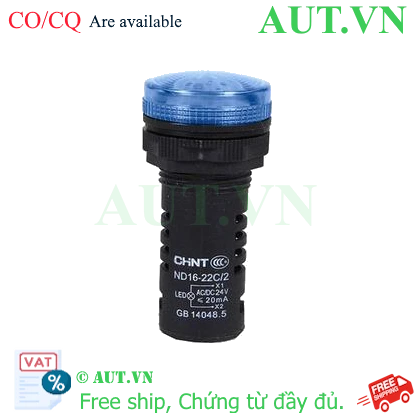 Ảnh của Đèn báo CHINT ND16-22C/2 24V BLU phi 22