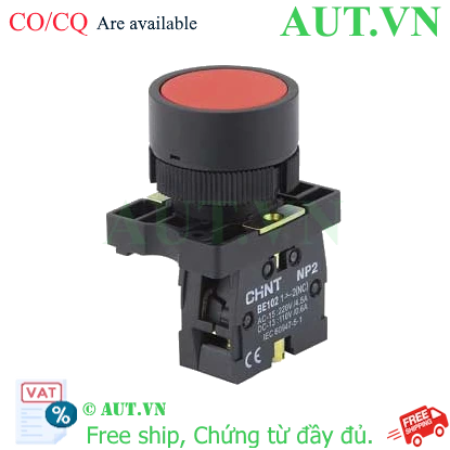 Ảnh của Nút Nhấn CHINT NP2-EA45 Màu Đỏ - D22, 1NO+1NC, Nhấn Nhả Chính Hãng