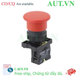 Ảnh của Nút Nhấn Nhả Đầu Nấm CHINT NP2-EC42 - Màu Đỏ, 1NC, Lỗ Lắp D22mm Chính Hãng