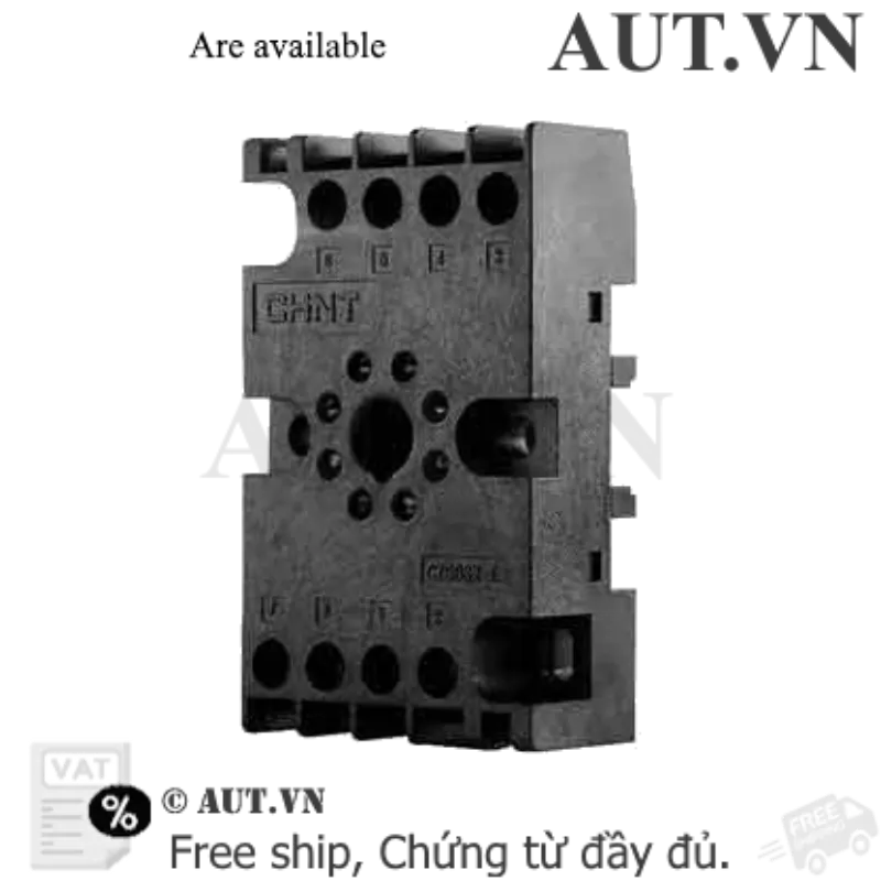 Ảnh của Đế Rơ Le Thời Gian CHINT CZS08X-E | 8 Chân Pin Tròn, Lắp Thanh Ray DIN