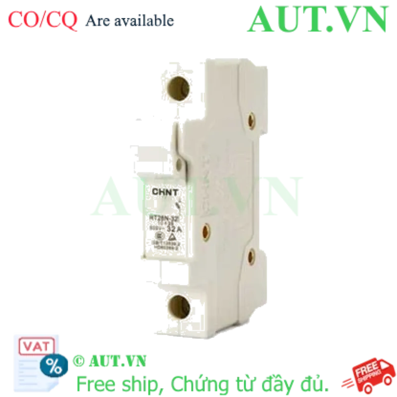 Ảnh của Đế Cầu Chì CHINT RT28N-32 1P - 32A 500VAC, Chuẩn 10x38mm, Lắp Thanh Ray DIN