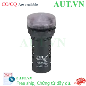 Ảnh của Đèn Báo Chint ND16-22C/2 220V Trắng - LED Siêu Sáng, Chuẩn IP65, Phi 22mm