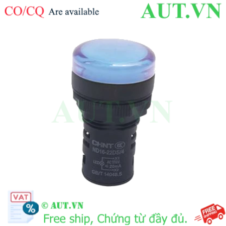 Ảnh của Đèn Báo CHINT ND16-22DS/4 110V Màu Xanh - Phi 22mm, LED Bền Bỉ, Chuẩn Công Nghiệp