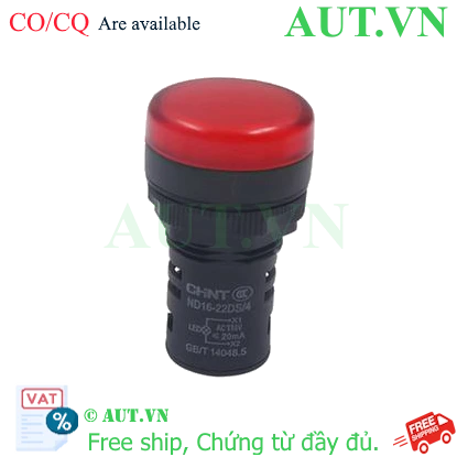 Ảnh của Đèn báo màu đỏ ND16-22DS/4 110V RED CHINT - Chính hãng