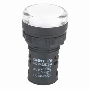 Ảnh của Đèn Báo CHINT ND16-22DS/4 220V Trắng - LED Siêu Sáng, Phi 22mm, Chính Hãng