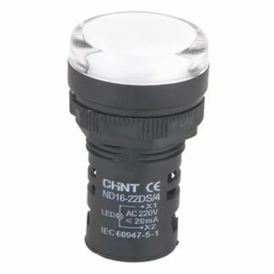 Ảnh của Đèn Báo CHINT ND16-22DS/4 220V Màu Trắng Phi 22mm - LED Siêu Sáng, Bền Bỉ, Chính Hãng
